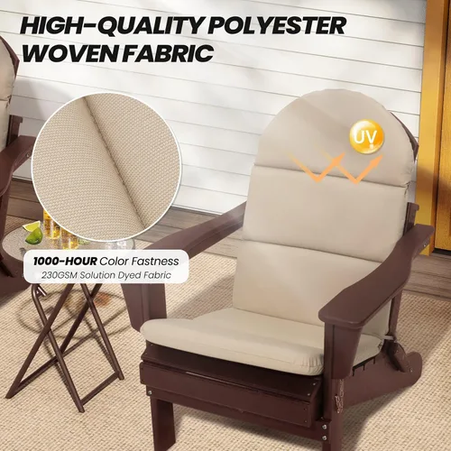 Miniatura 6 de Crestlive - Cojín Adirondack para silla, 50 x 19.6 pulgadas, impermeable, resistente a la decoloración, cojín para silla mecedora de respaldo alto