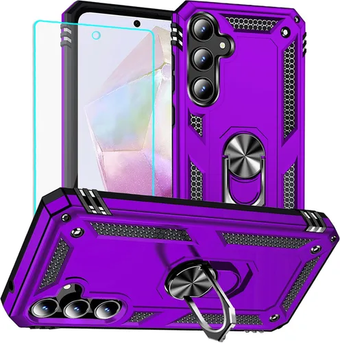 Miniatura 20 de Yiakeng Funda para Galaxy A32 5G, Samsung A32 5G, fundas protectoras de grado militar con anillo para Samsung Galaxy A32 5G (verde militar)