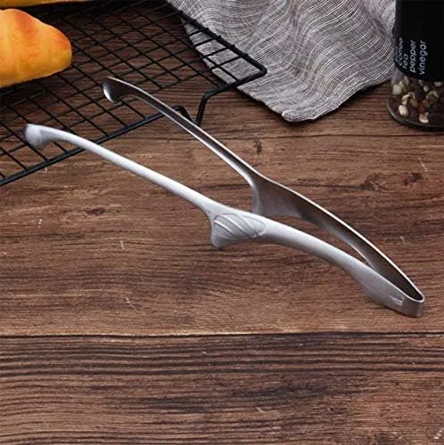 Miniatura 4 de 2 pinzas de acero inoxidable de 7.9 pulgadas para servir alimentos, pinzas de cocina de pie para parrilla, buffet