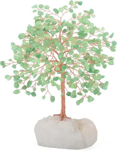 Miniatura 12 de Piedra preciosa natural (406 piedras), árbol de la vida de cristal de amatista, equilibrio de chakras, energía positiva Fengshui, decoración bonsái