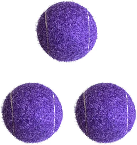Pelotas de tenis, paquete de 3 pelotas de tenis de práctica para principiantes, entrenamiento jugando pelotas de tenis para perros mascotas Púrpura