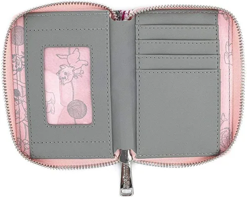 Miniatura 4 de Loungefly Disney Cats Cartera de piel sintética con cremallera alrededor