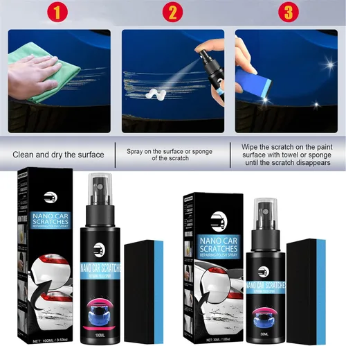 Miniatura 2 de Aerosol de reparación de arañazos de automóvil de 3.4 fl oz, reparación de arañazos de automóvil, nano aerosol de reparación de arañazos (1 unidad)