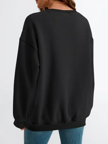 Miniatura 74 de EFAN Sudaderas de gran tamaño con cuello redondo Y2K para mujer, sudaderas con capucha para otoño, moda 2025, ropa para adolescentes y niñas, lindo