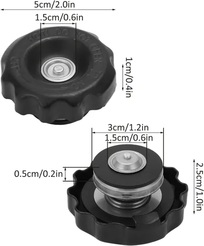 Miniatura 5 de KIMISS Tapa de radiador de motocicleta de 1.1 bar, ajuste universal, ABS + metal, presión de 1.1 bar, sellado a prueba de fugas para pieza
