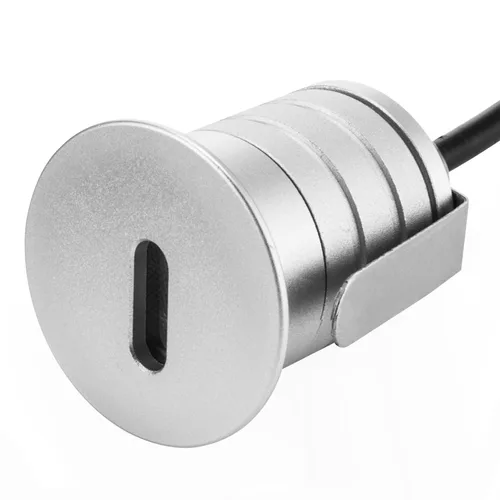 Luces LED para escalones para exteriores e interiores, 1 W, 12 V-24 V CC, impermeable, IP67, aluminio, 3000 K blanco cálido, iluminación de