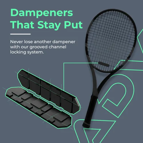Miniatura 3 de ADV Tennis Amortiguador con tacto personalizado, paquete de 3, amortiguador de raqueta para reducir la vibración, aliviar los síntomas de lesiones