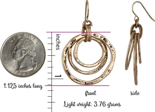 Miniatura 23 de Pendientes bohemios antiguos de 3 círculos Colección SPUNKYsoul