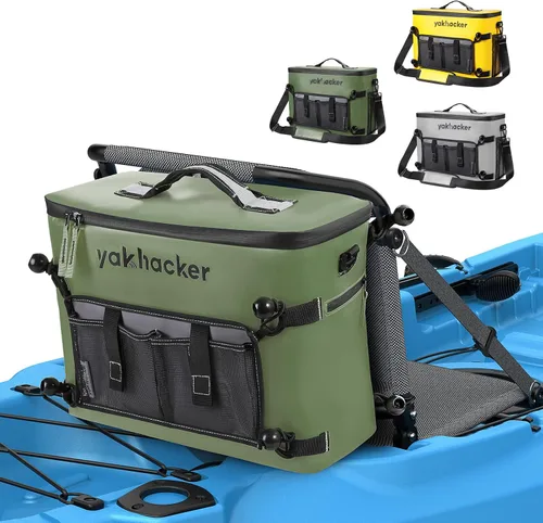 Yakhacker - Enfriador para kayak, enfriador impermeable para respaldo de asiento de kayak con asientos estilo silla de jardín, bolsa enfriadora de
