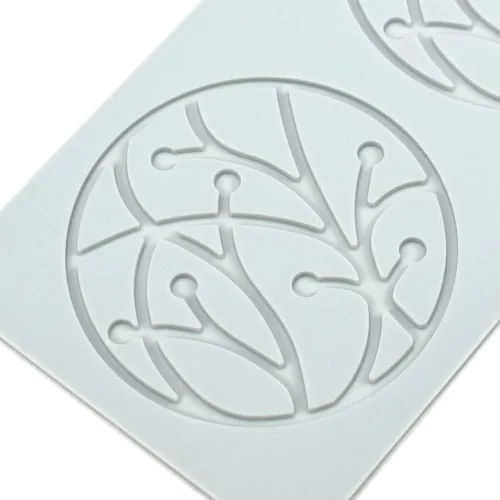 Miniatura 9 de Molde de encaje de hojas huecas 3D, molde de encaje de silicona con formas de flores de múltiples hojas para decoración de pasteles, tapete