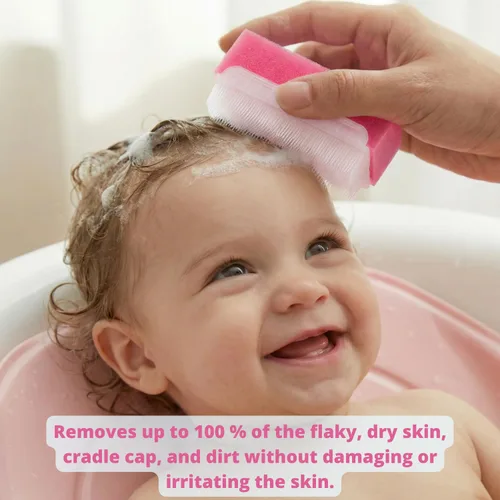 Miniatura 6 de Cepillo para cuna para bebés, tratamiento de la tapa de la cuna, esponja de bebé para baño, juego de cepillo y peine para bebé recién nacido, peine