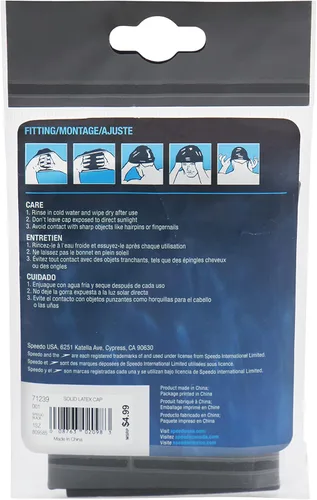 Miniatura 3 de Speedo Gorro de natación unisex de látex Negro (Speedo Black)