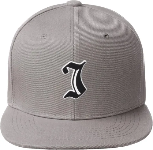 Miniatura 929 de Daxton Gorra clásica con visera de billete plano con letras del alfabeto inglés antiguo de la A a la Z