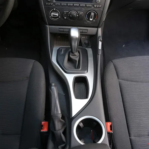 Miniatura 10 de YIWANG Cubierta de panel de decoración de palanca de cambios de consola central de ABS cromada para BMW X1 E84 2013-2015 Accesorios para automóvil