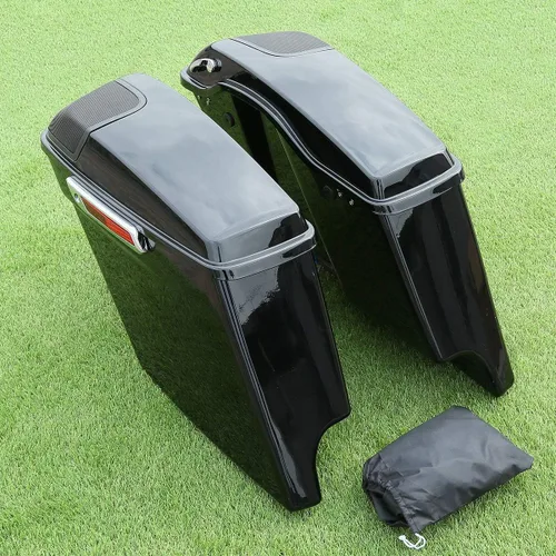 Miniatura 13 de TCT-MOTORPARTS Alforjas rígidas extendidas de 5 pulgadas x 7 pulgadas para bocinas Harley 2014-2024 Touring Road King, Road Glide, Street Glide