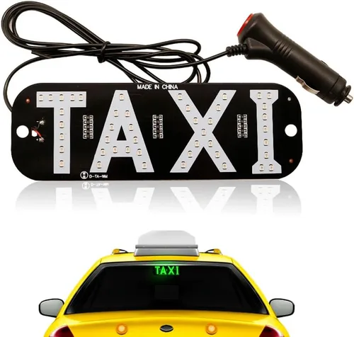 YSY - Luz para taxi, señal LED decorativa para taxi, luz LED con logotipo para taxi, gancho parpadeante en la ventana del automóvil con cargador de