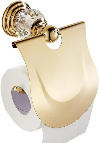 Miniatura 4 de WINCASE Accesorios de baño de oro, Conjunto de barra de toalla de cristal ajustable, juego de hardware dorado para toallas de mano, anillo, soporte