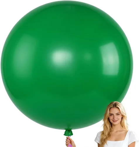 Miniatura 8 de KALOR Globos gigantes retro azul brumoso de 36 pulgadas, paquete de 6 globos de látex grandes redondos retro azul brumoso para aniversario
