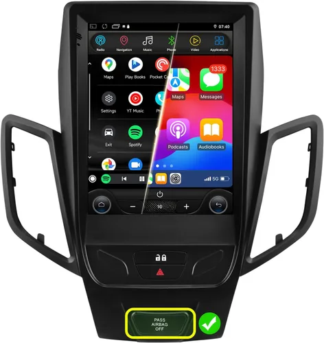 9.7 pulgadas HD pantalla táctil Android 14 estéreo de radio de coche actualización para Ford Fiesta 2009-2020 Carplay inalámbrico | Android Auto