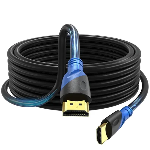 Cable HDMI 4K de 20 pies (HDMI 2.0, 18 Gbps) Cable HDMI Ethernet de ultra alta velocidad con conectores chapados en oro, compatible con 4K@60HZ 2K