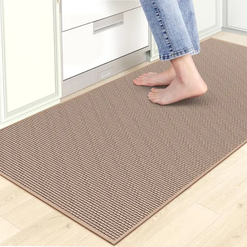 Miniatura 8 de Tapetes de cocina para piso, alfombras de cocina, antideslizantes, lavables, absorbentes, alfombra de camino de cocina para delante del fregadero