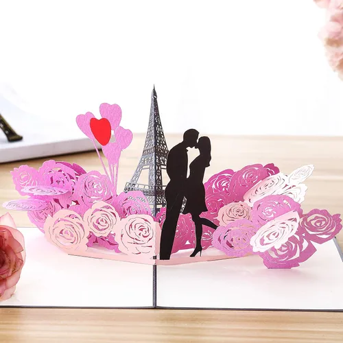 Miniatura 8 de Liif Tarjeta de felicitación 3D para el día de San Valentín, aniversario, compromiso, boda, felicitaciones, pensando en ti, gracias, tarjetas