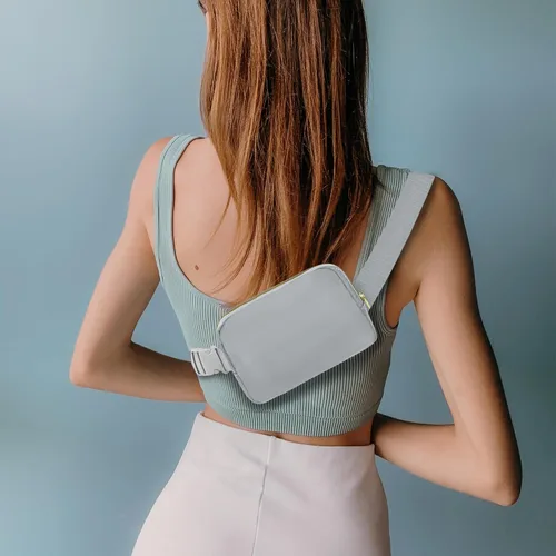 Miniatura 27 de Riñonera cruzada para mujeres y hombres, bolsa para cinturón para senderismo con correa ajustable, riñonera para correr, entrenamiento, deportes