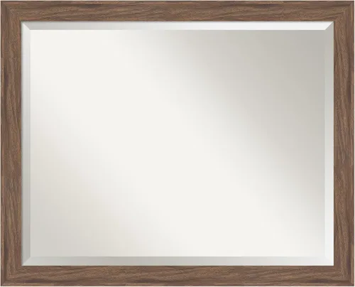 Miniatura 75 de Amanti Art - Espejo con marco para el tocador o para montar en la pared del baño, medidas en pulgadas Grano de café marrón