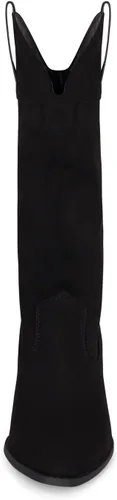 Miniatura 4 de STYLISH S ONYX - Botas de tacón alto para mujer, con tacón apilado, punta puntiaguda, media pantorrilla