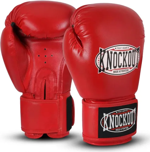 Miniatura 9 de Guantes de Boxeo de Gel Knockout para Hombres y Mujeres - Entrenamiento Profesional de Sparring, Cuero Maya Hide Muay Thai MMA Kickboxing, Guantes