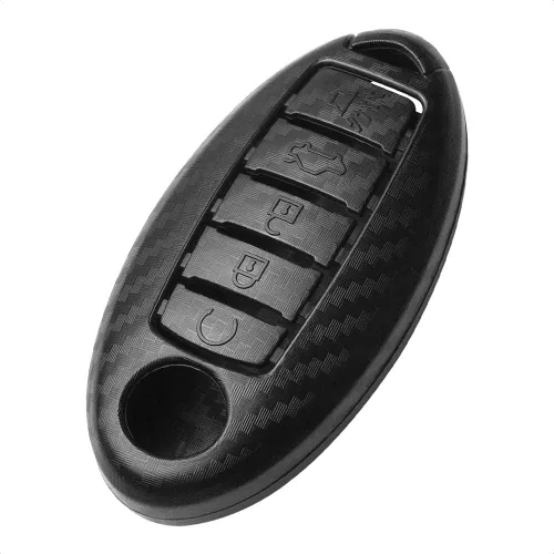 Miniatura 2 de Smart Key Fob Case 3D Carbon Fiber ABS Plastic Emboss Cover para Infiniti JX35 Q50 Q60 QX56 QX60 QX80 para NISSAN ALTIMA ARMADA MAXIMA MURANO