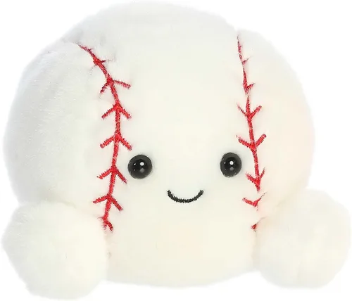 Miniatura 3 de Aurora® Adorable Palm Pals™ Slugger Baseball™ Animal de peluche - Tamaño bolsillo - Diversión coleccionable - Blanco 12.7 cm