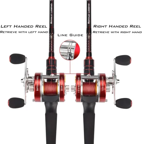 Miniatura 9 de KastKing Rover Round Baitcasting Fishing Reel, Perfect Conventional Reel for Catfish, Salmon/Steelhead, Striper Bass and Inshore Saltwater Fishing