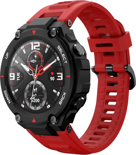 Miniatura 9 de Sunter Pulsera deportiva compatible con amazfit t-rex, correa de silicona suave de repuesto compatible con amazfit t-rex Smart Fitness Watch Verde
