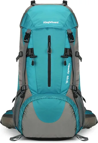 Miniatura 13 de Mochila de 70 L para Camping, Senderismo, Escalada al Aire Libre con Funda Impermeable para Lluvia Verde Armada (ArmyGreen)