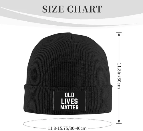 Miniatura 3 de Old Lives Matter Autumn and Winter Adult Warm and Cold Protection Elastic Soft Knitted Hat