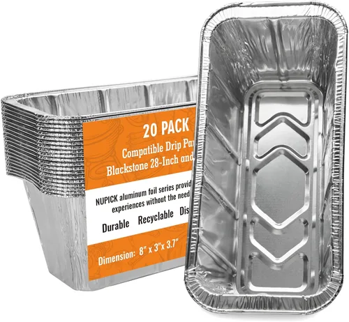 Miniatura 7 de NUPICK Paquete de 40 forros para vasos de grasa para Blackstone de 17"/28"/36", forros de bandeja de goteo para Blackstone 5017, forro de bandeja