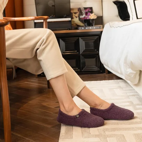 Miniatura 2 de RockDove - Pantuflas de vellón de estilo cerrado para mujer, ideales para interiores
