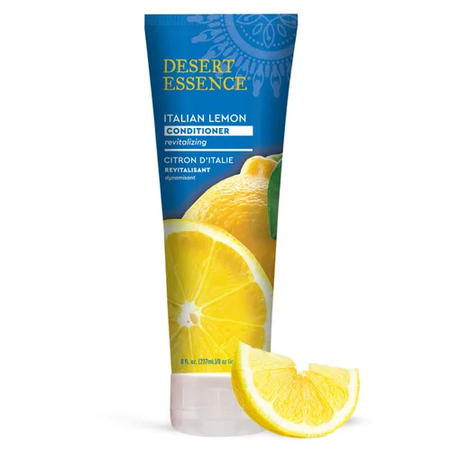 Desert Essence Acondicionador italiano de limón, 8 onzas líquidas, desenredante revitalizante para el cabello, añade volumen, brillo y fuerza,