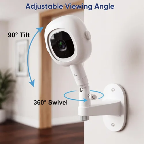 Miniatura 5 de wochel No Drill Baby Monitor Mount for Nanit Pro/Plus, Adjustable Nanit Wall Mount with USB C Charger Mount and 10FT Power Cable, Wall Bracket Stand