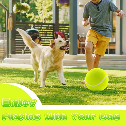 Miniatura 5 de Banfeng Pelota de tenis grande para perros, pelota de tenis gigante para perros, juguete grande para deportes al aire libre, regalo para perros