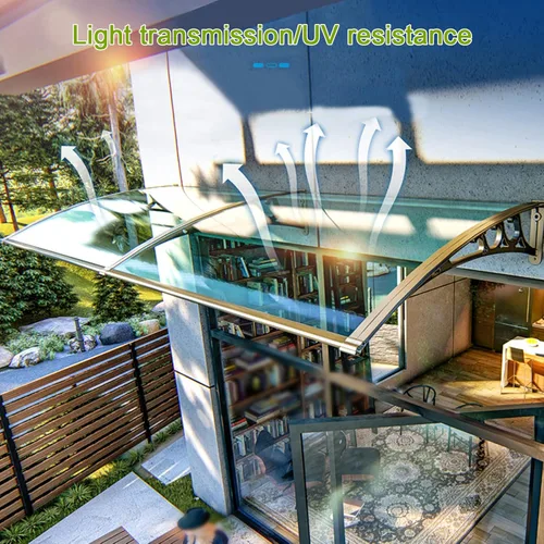 Miniatura 2 de Protección contra la lluvia y la nieve, para puerta delantera al aire libre, patio, toldo para ventana, toldo de porche, toldo de jardín, toldo