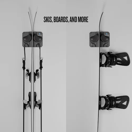 Miniatura 2 de Gravity Grabber La estantería de pared definitiva para esquís y tablas de snowboard - Se adapta a cualquier esquí o tabla de snowboard - Guarda tus