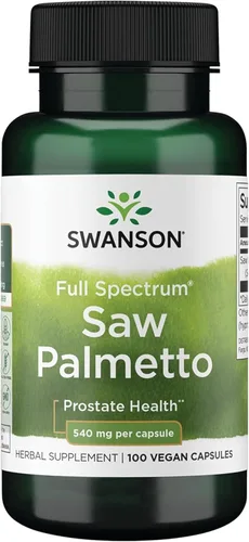 Swanson Saw Palmetto - Suplemento de hierbas que promueve el apoyo a la salud de la próstata masculina - Suplemento natural para el cabello y apoyo
