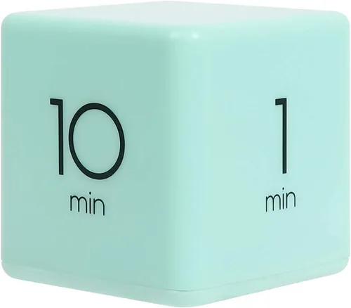 Miniatura 6 de mooas Temporizador de cubo menta (1,3,5 y 10 minutos) y blanco (5,15,30 y 60 minutos) y coral (10, 30, 50 y 60 minutos), temporizador para estudiar