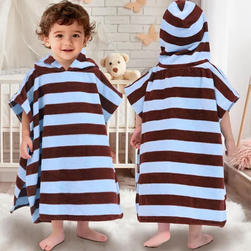 Toallas con capucha para niños pequeños, de gran tamaño (2-4 años, 21 x 21 pulgadas), hechas de 100% algodón suave, toalla absorbente con capucha