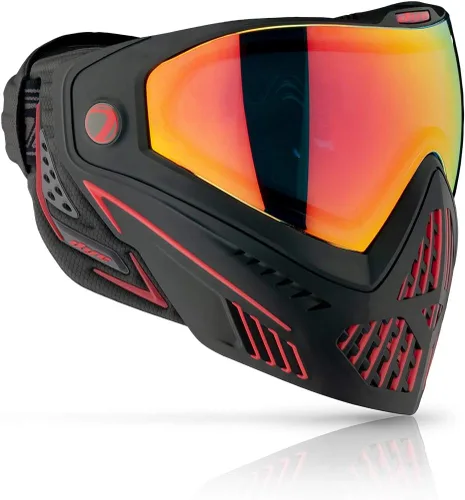 Miniatura 6 de Dye i5 Gafas de paintball – Lente térmica antivaho – Correa GSR Pro, orejas formadas por compresión – Protección facial profesional Ónix/Oro 2020