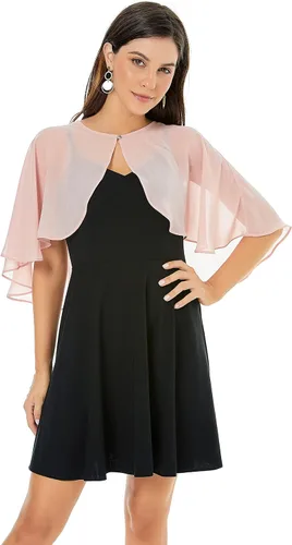 Miniatura 6 de Chales de encaje de gasa suave para vestido de noche, boda, capa para mujer
