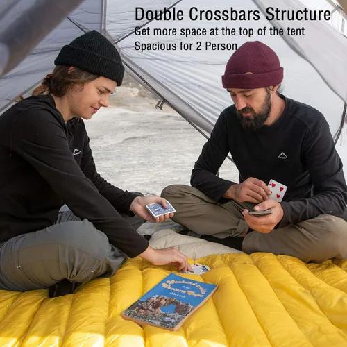 Miniatura 5 de Naturehike Mongar - Tienda de campaña para mochileros para 2 personas, ligera para 3 estaciones, impermeable, para senderismo, barras transversales