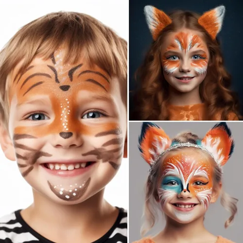Miniatura 6 de BADCOLOR Barra de pintura naranja para la cara y el cuerpo, crema mezclable para ojos negros de cuerpo completo, maquillaje para Halloween, SFX